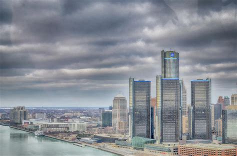 Detroit - Aerial View Photograph by Winnie Chrzanowski - Fine Art America