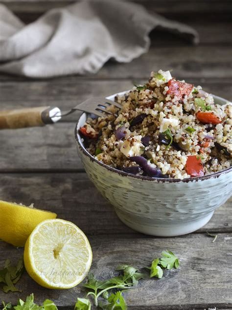 Quinoa con verduras asadas y queso feta, fácil y saludable