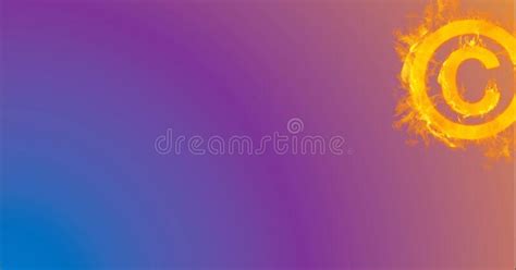Composition of Digital Icon with Copy Space on Purple Background Stock Illustration ...