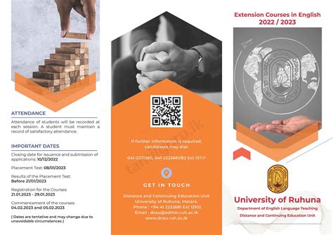 English Courses (Diploma & Certificate) 2022 - University of Ruhuna