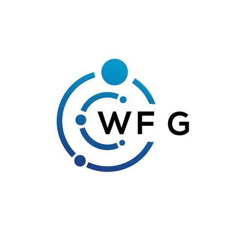 WFG letter technology logo design on white background. WFG creative initials letter IT logo ...