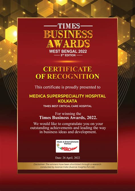 Hospital Accreditation and Awards | Medica Superspecialty Hospital