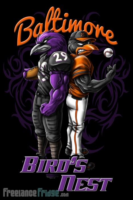 Baltimore Ravens and Orioles T-Shirt Design – Freelance Fridge ...