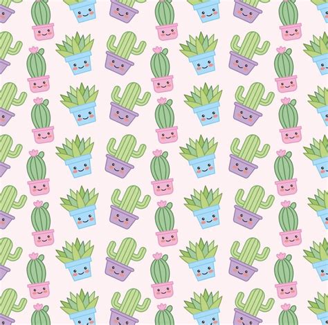 Kawaii Cactus Wallpaper