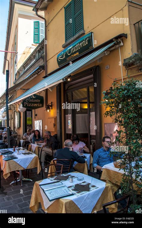 Menaggio on Lake Como Italy. La Trattoria restaurant and Bar Costantin ...