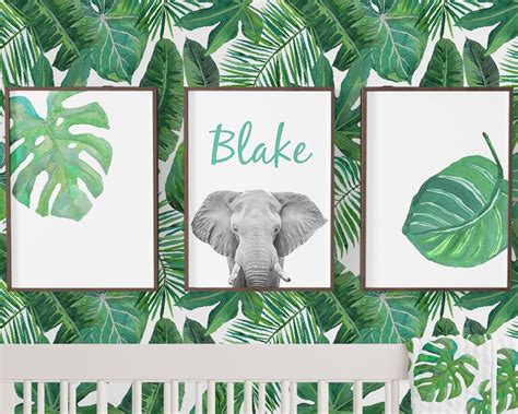 Instant Download Jungle Nursery Wall Art Printable Nursery | Etsy