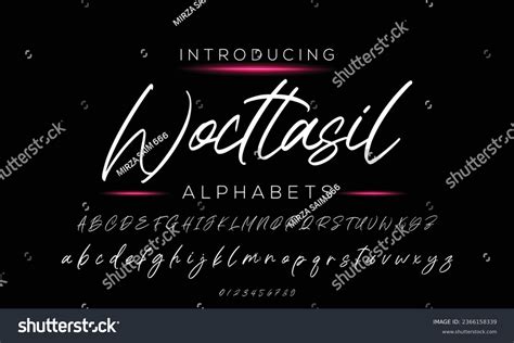 Signature Font Alphabet Vector Illustration Isolated Stock Vector (Royalty Free) 2366158339 ...