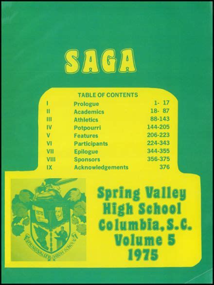 Explore 1975 Spring Valley High School Yearbook, Columbia SC - Classmates