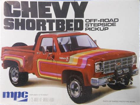 MPC Chevy Shortbed off road stepside pickup box art Model Truck Kits ...