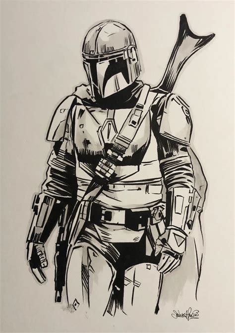 The Mandalorian | Star wars drawings, Star wars art drawings, Star wars art