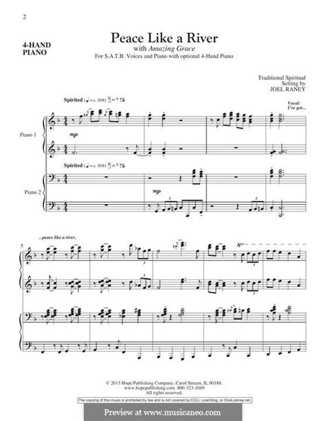 Peace Like a River by folklore - sheet music on MusicaNeo