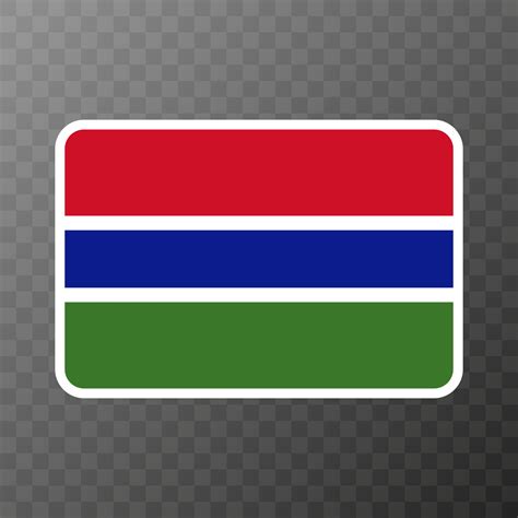 Gambia flag, official colors and proportion. Vector illustration ...