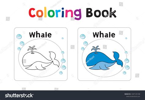 Coloring Book Sea Animals Vector Illustration Stock Vector (Royalty ...