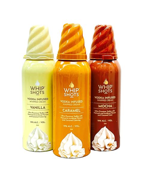 Whip Shots Vodka Infused Whipped Cream 50ML Bundle Set – 3brothersliquor