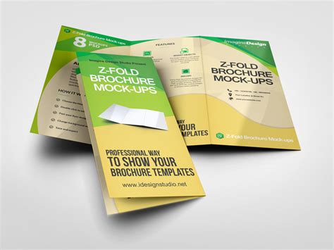 Z-Fold Brochure Mockup by Imagine Design Studio on Dribbble