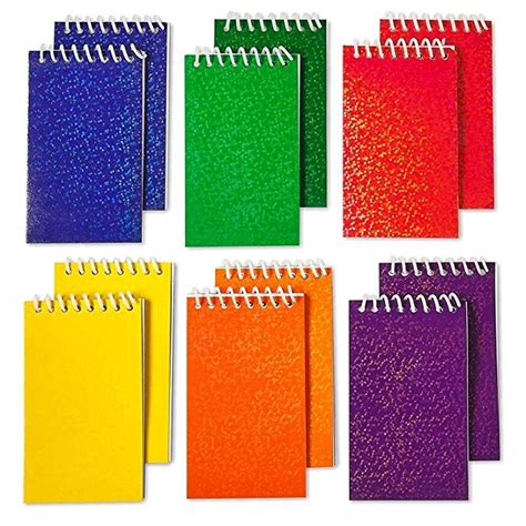 Kicko Mini Spiral Prism Notepads - 12 Pieces of Ruled Composition ...