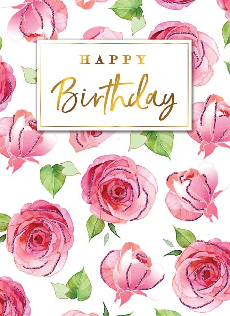 Beautiful Roses Happy Birthday Greeting Card | Cards