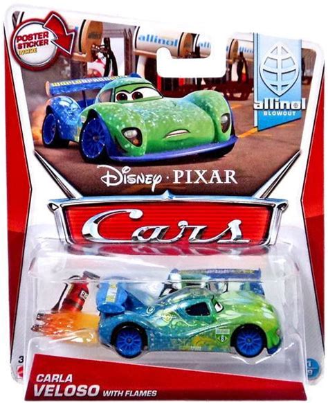 Disney Cars Mainline Carla Veloso with Flames 1:55 Diecast Car #1 of 9 ...