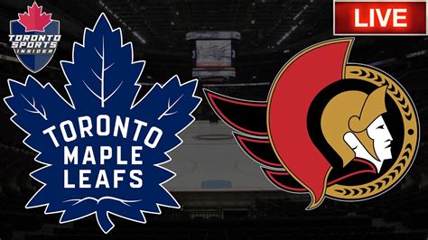 Toronto Maple Leafs vs Ottawa Senators LIVE Stream | NHL Watchalong ...