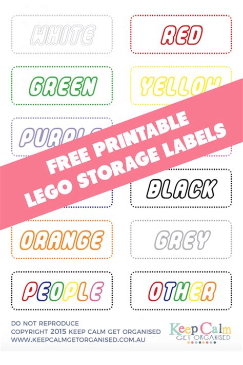 Free Printable Lego Labels | Keep Calm Get Organised