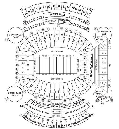 Bryant-Denny Stadium Seating Chart