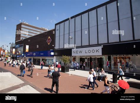 Shops and retailers in Walsall town centre, West Midlands. New Look and Boots Stock Photo - Alamy