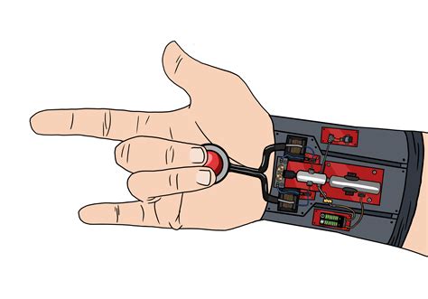 Designed some mechanical web-shooters. Try and guess what each part ...