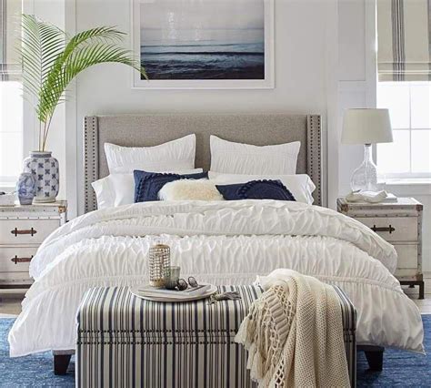 Pottery Barn Comforter #Beachhousedecor | Bed linens luxury, Coastal bedrooms, Coastal bedding sets