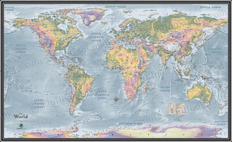 World Topographical Map | Topographic Map of World Elevation