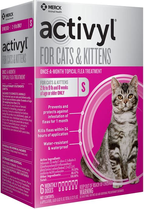 ACTIVYL Flea Treatment for Cats & Kittens, 2-9 lbs, 6 treatments - Chewy.com