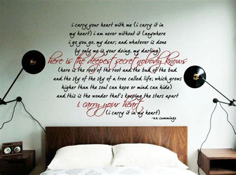 I Carry Your Heart With Me - Beautiful Wall Decals