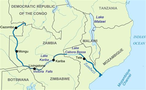 Zambezi River Map ~ AFP CV