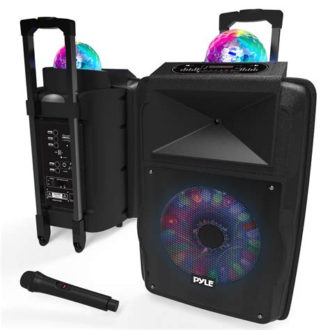 Wireless Portable PA Speaker System - 700 W Battery Powered Rechargeable Sound Speaker and ...