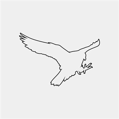 falcon outline vector silhouette 11542455 Vector Art at Vecteezy