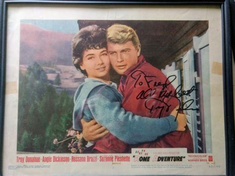 TROY DONAHUE - AUTOGRAPHED ROME ADVENTURE 1962 Original Lobby Card 2 ...