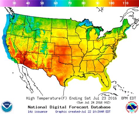 Weather Heat Map United States - Printable Map