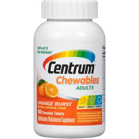 Centrum Chewable Multivitamin for Adults, Multivitamin/Multimineral ...