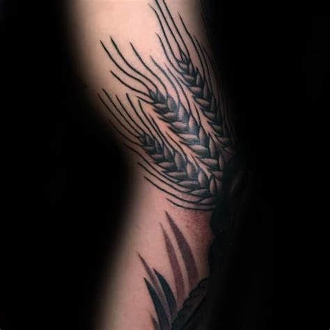 50 Wheat Tattoo Designs For Men - Cool Crop Ink Ideas