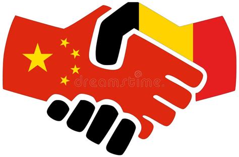 China - Belgium handshake stock illustration. Illustration of ...