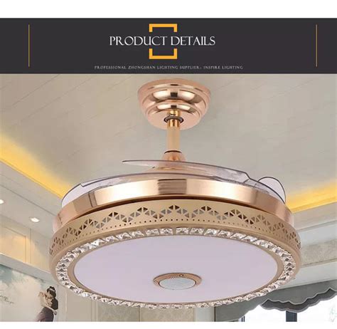 42 Inch Retractable Ceiling Fan with LED Light and Bluetooth Speaker | Exclusive Home Decorations