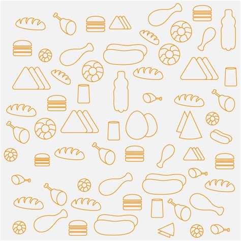 Premium Vector | Vector hand drawn delicious restaurant food background pattern