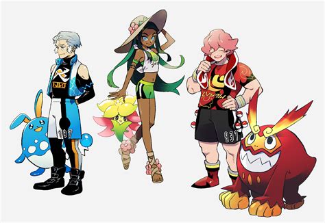 nessa, kabu, azumarill, milo, darmanitan, and 2 more (pokemon and 1 more) drawn by kobayashi ...