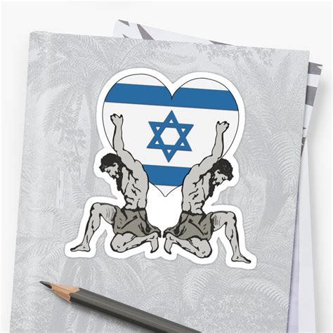 "Flag of Israel, I Love Israel, Patriotic Gift" Sticker by levsal ...