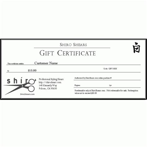 Free Printable Gift Certificates For Hair Salon - Free Printable