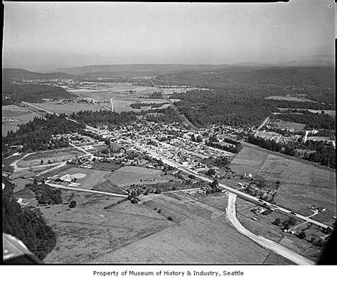 Aerial of North Bend looking northwest, 1956 | Aerial, North west, North bend