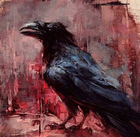 Crow painting image by Lorena Ruffini on Free as a Bird | Crow art, Raven art