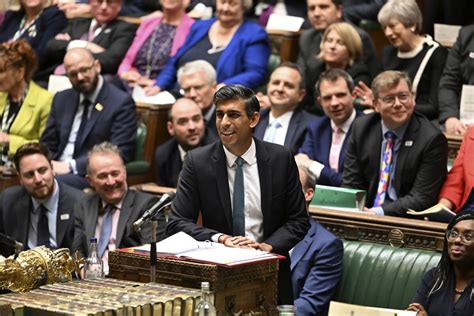 Rishi Sunak makes Parliament debut as British prime minister - Los ...