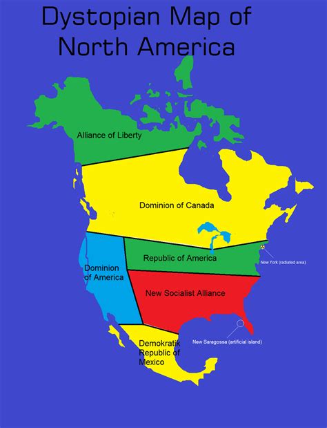 Dystopian Map - North America-3 by tom091178 on DeviantArt