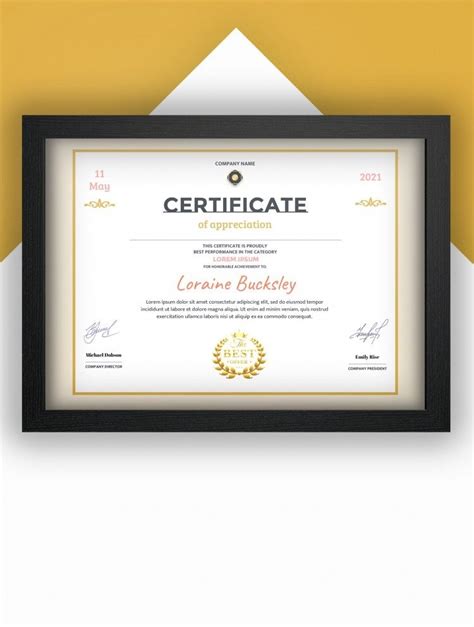 Free Horizontal Certificate of Appreciation Template In Google Docs