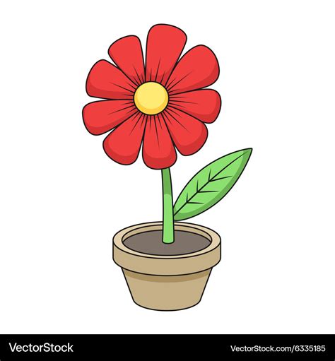 Flower cartoon Royalty Free Vector Image - VectorStock